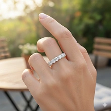 Кольцо из белого золота c бриллиантами