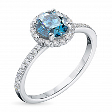 Кольцо из белого золота (изготовление) с бриллиантами