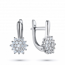 Серьги из белого золота с бриллиантами (изготовление)