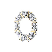 Подвеска из комбинированного золота (изготовление) с бриллиантом