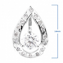 Подвеска из белого золота с бриллиантами (изготовление)