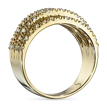 Кольцо из желтого золота c бриллиантами