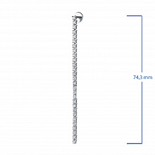 Пусеты из белого золота с бриллиантами (изготовление)