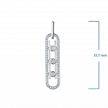 Подвеска из белого золота с бриллиантами (изготовление)