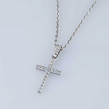 Подвеска из серебра c бриллиантами