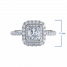 Кольцо из белого золота с бриллиантами (изготовление)