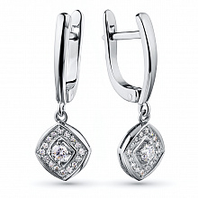 Серьги из белого золота с бриллиантами (изготовление)