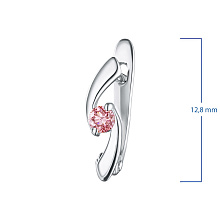 Серьги из серебра с бриллиантом