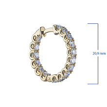 Серьги из желтого золота c бриллиантами