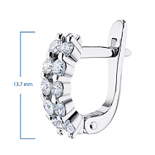 Серьги из белого золота c бриллиантами