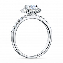 Кольцо из белого золота c бриллиантами выращенными