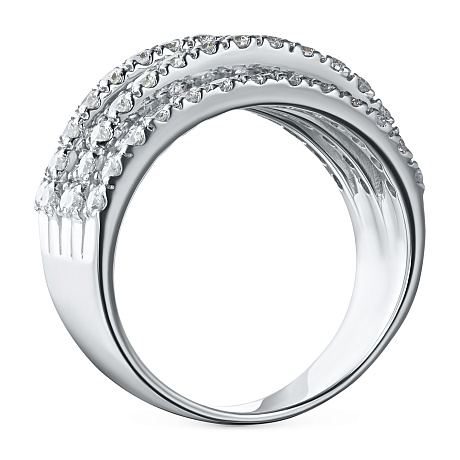 Классическое кольцо из белого золота