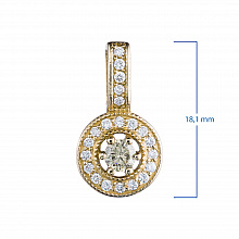 Подвеска из желтого золота с бриллиантами (изготовление)