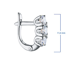 Серьги из белого золота c бриллиантами