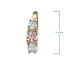 Серьги из желтого золота c бриллиантами