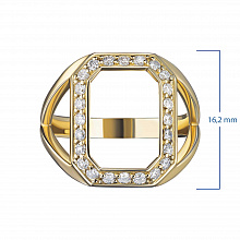 Кольцо из желтого золота с бриллиантами (изготовление)