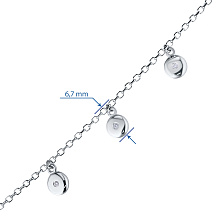 Браслет из серебра (изготовление) с бриллиантами