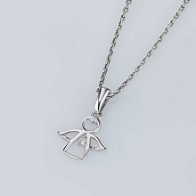 Подвеска из серебра с бриллиантом