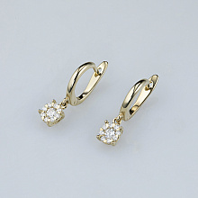 Серьги из желтого золота с бриллиантами (изготовление)