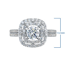 Кольцо из белого золота c бриллиантами