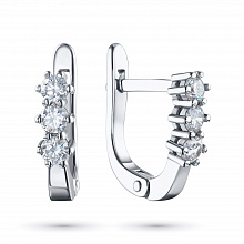 Серьги из белого золота с бриллиантами (изготовление)