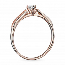 Кольцо из красного золота с бриллиантами (изготовление)