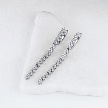 Серьги из белого золота с бриллиантами (изготовление)