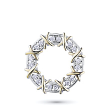 Подвеска из комбинированного золота (изготовление) с бриллиантом