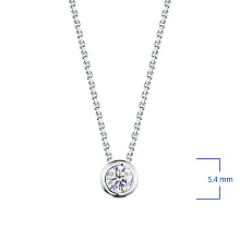 Колье из белого золота с бриллиантом