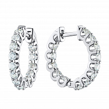 Серьги из белого золота с бриллиантами (изготовление)