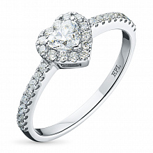 Кольцо из белого золота с бриллиантами (изготовление)