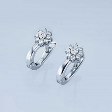 Серьги из белого золота с бриллиантами (изготовление)