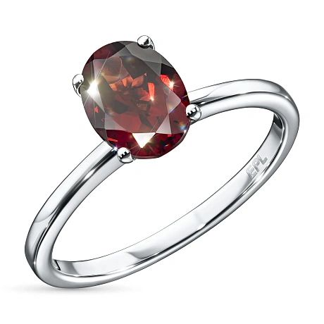 Кольцо из серебра с гранатом