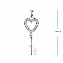 Подвеска из белого золота с бриллиантами (изготовление)