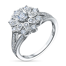 Кольцо из белого золота c бриллиантами