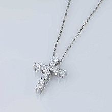 Подвеска из серебра c бриллиантами