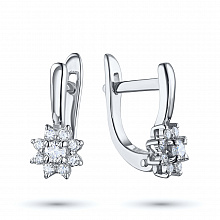 Серьги из белого золота с бриллиантами (изготовление)