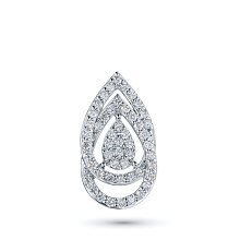 Классическая подвеска из серебра c бриллиантами