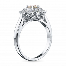 Кольцо из белого золота с бриллиантами (изготовление)