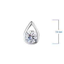 Подвеска из белого золота с бриллиантом