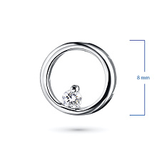 Подвеска из белого золота с бриллиантом (изготовление)