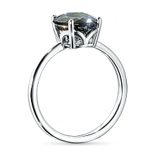 Кольцо из серебра с хромдиопсидом