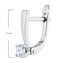 Серьги из белого золота с бриллиантами