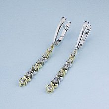 Серьги из белого золота с бриллиантами (изготовление)