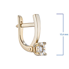 Серьги из желтого золота с бриллиантами