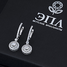 Серьги из белого золота с бриллиантами (изготовление)