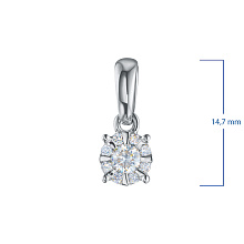 Классическая подвеска из серебра c бриллиантами