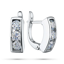 Серьги из белого золота (изготовление) с бриллиантом