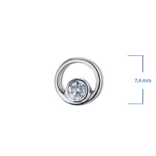 Классическая подвеска из серебра с бриллиантом