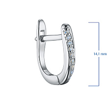 Серьги из серебра c бриллиантами
